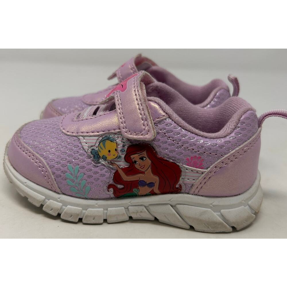 Disney Little Mermaid Pink Purple Light-Up Sneakers